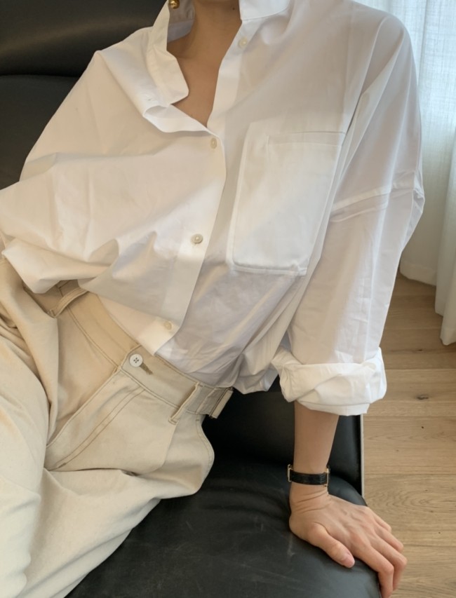 게일 화이트 셔츠_Geil white shirt.
